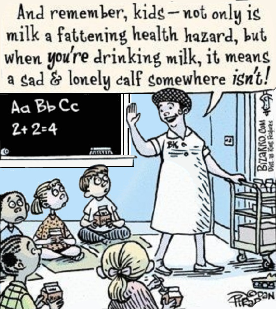 Milk lady explains to children